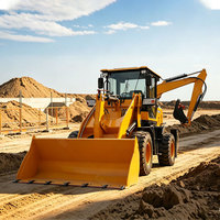 Kostengünstiger Leichtbau-Mini-Baggerlader mit Drehbarem Grabarm für Landwirtschaft, Gewächshäuser und Kleine Bauarbeiten