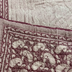 Fabricant indien pur coton Voile ensemble de literie couette à la main réversible Razai main bloc Rajasthani imprimé Patchwork chaud - Product Image 1