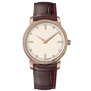 2026 Automatic Luxury Fashion Watch Diamond Bezel <b>Rose</b> Gold Stainless Steel Case Sapphire Crystal Dial Genuine Leather Band - Product Image 1