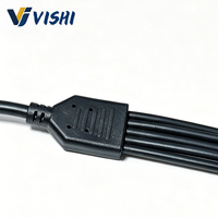 Câble d'alimentation CCTV combiné multi-canaux BNC DC Vishi, connecteur en Y OD4.0 OD3.0, câble vidéo 1-vers-2/3/4/5/8, 25 cm