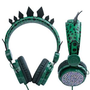 หูฟังแบบมีสายยูนิคอร์นน่ารักพร้อมไมโครโฟนไดโนเสาร์ชุดหูฟังแจ็คเสียง - Product Image 1