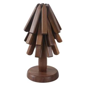 Wooden Tree Shaped Coaster Solid Wood Heat Insulation Mat For Home Decoration <b>Teacup</b> Placemat - Product Image 5