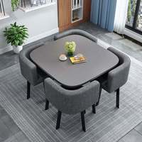 Ensemble de table à manger luxueux, décoration de salle à manger, grande table en céramique blanche, table à manger coulissante et ensemble de chaises