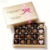 Boîte cadeau de chocolat en carton imprimé personnalisé pour bonbons, biscuits, emballage de Noël, avec nœud de ruban