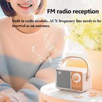 Altavoz Portátil Retro Actualizado, Mini Altavoz Inalámbrico para Exteriores, Llamadas Manos Libres, Reproductor de Música MP3, Compatible con Tarjeta TF, Reproducción AUX