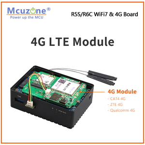 NanoPi R5S LTS R6C Placa 4G WiFi6 RK3568B2 4GB DDR 64GB EMMC Ethernet Dual 2.5G MT7922 Sin Controladores 4G LTE - Product Image 3