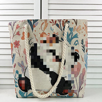 Sac fourre-tout en toile Fu Bao Panda, sac à bandoulière portable pour étudiant, sac à main pour le travail, les trajets quotidiens, décontracté, grand format, avec fermeture éclair, toutes saisons, loisirs, voyages