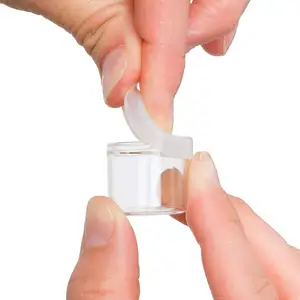 批发透明5毫升10毫升定制浓缩容器蜡小玻璃罐带硅胶盖