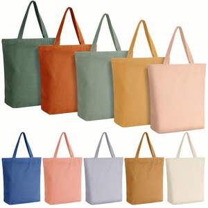 Custom Logo Cotton Canvas <b>Tote</b> Bag Reusable Shopping Bag Shoulder Strap Plain Gift Grocery <b>Travel</b> Bag - Product Image 1