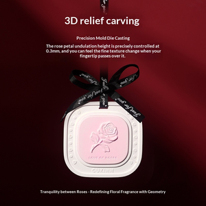 น้ำหอมปรับอากาศในรถยนต์ กลิ่นกุหลาบ แบบแขวน ทำจากเซรามิกยิปซัม ชุดของขวัญหินอโรมาเธอราพี - Product Image 5