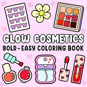 Tùy chỉnh Glow mỹ phẩm Coloring Book Bold thiết kế bìa mềm tùy chỉnh màu cuốn sách cho vẻ đẹp người hâm mộ nghệ thuật những người đam mê Quà Tặng - Product Image 1