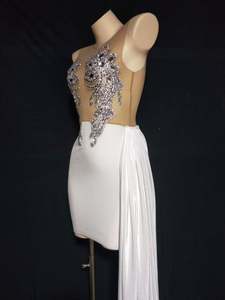 Ropa Dama Tank Top a Linha Vestidos <span class=keywords><strong>De</strong></span> Noite Ropa para Club Mujeres Stripper Trajes Dancewear Vendajes Vestido Sexy - Product Image 4