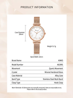 VVS Pabrik Mewah Jam Tangan Wanita Quartz Stainless Steel Tahan Air OEM ODM Wholesale Low MOQ