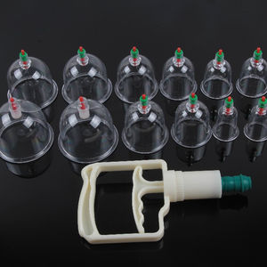 Ensemble de gobelets de santé traditionnels chinois, accessoires professionnels, transparents, 6 aiguilles magnétiques, appareil médical chinois, 12 pièces - Product Image 3