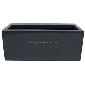 Grands pots de plantes rectangulaires en argile et fibre de verre de style moderne Jardinières de fleurs carrées légères en <span class=keywords><strong>béton</strong></span> - Product Image 4