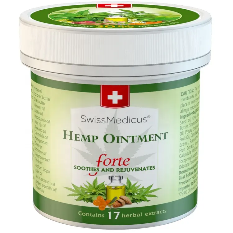 La pommade suisse contient 30% d'huile de haute qualité, de qualité suisse, pommade avec 17 sortes d'herbes, 125 ml