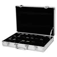 Valise portable personnalisée APC030 pour 24 montres, boîte en aluminium, étui de transport pour équipement de barbier