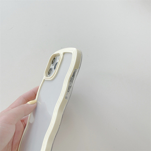 Custodia semplice 2 in 1 per <span class=keywords><strong>iPhone</strong></span> 14 Pro 13 12 11 Pro Max XS <span class=keywords><strong>6</strong></span> 7 8 15 <span class=keywords><strong>Plus</strong></span> <span class=keywords><strong>Cover</strong></span> Wave Frame antiurto Clear Back Soft Phone Shell - Product Image 5