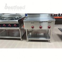 Plaque de cuisson verticale à gaz Teppanyaki 63,25 Mj/h, grill plat à plaque de 16 mm, idéal pour restaurants et hôtels - Vente chaude