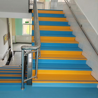 Revêtement de marche d'escalier en PVC antidérapant, écologique, moderne et de qualité supérieure, classe B1, résistant au feu et à l'eau, facile à ajuster pour toutes les marches