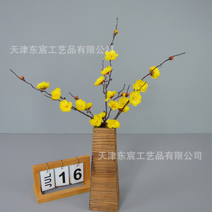 ดอกพลัมประดิษฐ์ Dongchen Crafts ขนาด 30 ซม.-100 ซม. จัดดอกไม้ผ้าไหมสำหรับตกแต่งบ้าน ห้องนั่งเล่น ห้องทำงาน แจกัน - Product Image 3