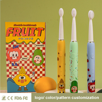 [Harga Pabrik] Sikat Gigi Elektrik Sonic Anak Daya Tahan 100 Hari Motif Buah Kartun Tipe-C Isi Ulang, Dukungan OEM/ODM