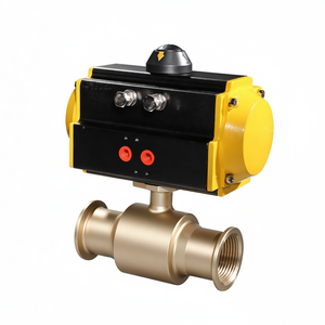 Válvula de Bola Sanitaria Neumática de Doble Acción de Acero Inoxidable de Alta Temperatura COVNA de 1/2 Pulgada - Product Image 3