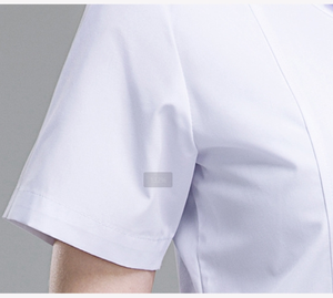 <span class=keywords><strong>Camice</strong></span> Medico Ospedaliero Unisex di Alta Qualità per Infermieri, Farmacisti, Chirurghi, Toelettatori di Animali, <span class=keywords><strong>Camice</strong></span> da Laboratorio Bianco Tessuto con Nastro Riflettente Argento FR - Product Image 2