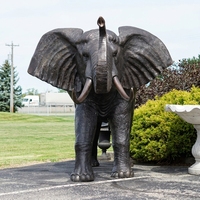 Sculpture d'animal en cuivre de grande taille pour l'extérieur, la maison et le jardin, sculpture artisanale en bronze, statue d'éléphant en laiton coulé à la main, en vente