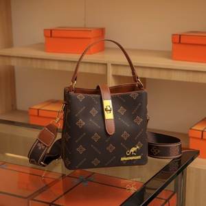 Femme bandoulière seau sac mode haute qualité petit sac pour travail bureau épaule Vintage impression femmes épaule sacs à main - Product Image 5