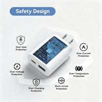Hoge kwaliteit telefoonladers 25 watt Type-C oplader Origineel QC 3.0 25W GaN-lader PD PPS Dual Port snellader voor Android