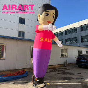 Decorazione pubblicitaria esterna gonfiabile arancione danza, gonfiabile aria ballerina ornamenti - Product Image 6