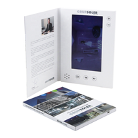 Carte de brochure vidéo numérique à écran LCD, carte-cadeau d'entreprise personnalisée, catalogue direct usine