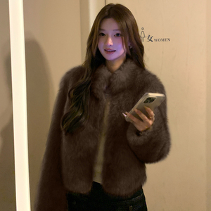 <span class=keywords><strong>Manteau</strong></span> en fausse fourrure de renard écologique pour femmes avec col montant, <span class=keywords><strong>manteau</strong></span> en fourrure épais et chaud pour l'hiver - Product Image 3