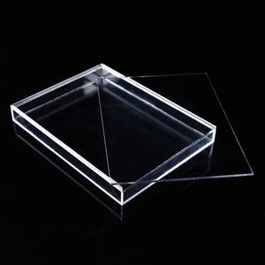 Складной регулируемый прозрачный пластиковый квадратный контейнер для хранения неправильной формы предметов с акриловой крышкой - Product Image 2