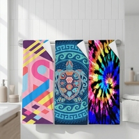 Free Design Custom Large Summer Microfiber Beach Towel Quick Dry and Compressed Logo Custom Print Fast Shipping Wholesale