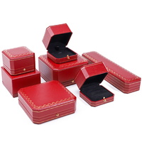 Boîte à bijoux en carton rouge personnalisée avec logo pour bracelets, boucles d'oreilles, colliers et bagues – Vente en gros usine