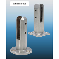 Pinces de verre à verre sans trous Support de support Garde-corps 12mm Clip de verre SS 304 Extérieur Laque Balustrade Main courante Piscine