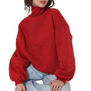 Pull à manches courtes pour femmes, sweat-shirt à col montant pour activités de plein air, tissu chaud de haute qualité, coupe confortable - Product Image 3