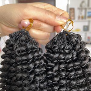 Extensions de cheveux naturels bouclés afro kinky de qualité supérieure, style Jerry, pour tresses, en stock, vente en gros - Product Image 3