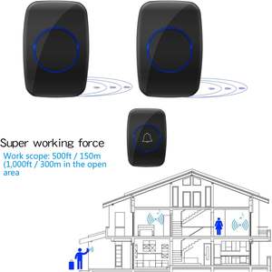 Timbre Digital Inalámbrico para Vehículos Recreativos, Alcance de 300M, Resistente al Agua A10, 60 Tonos de Llamada, Funciona con Batería, para Uso en Casa y RV - Product Image 3