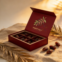 Boîtes de dattes personnalisées avec impression sur mesure, emballages de luxe pour cadeaux de Noël, vente en gros, boîtes cadeaux de dattes gourmandes