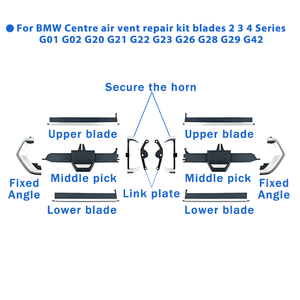 Kit de Reparación de Rejillas Deslizantes para Ventilación Central de Aire Acondicionado de Coche para <span class=keywords><strong>BMW</strong></span> Serie 2 3 4 X3 X4 Z4 <span class=keywords><strong>I3</strong></span> I4 G01 G20 G28 G22 G26 G42 - Product Image 3