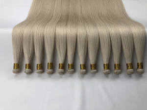Extensions de cheveux 100% naturels, tissées à la main, qualité russe, prix fabricant - Product Image 2