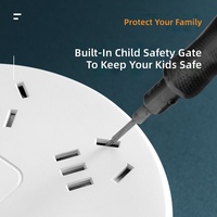 Multiprise électrique portable universelle multi-usages avec protection contre les surtensions, intégration de rangement et ports USB