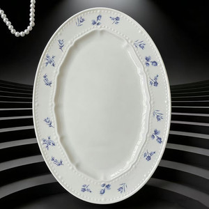Plato de Cerámica Floral Azul Perla Coreano Lelyi, Tazón, Taza de Café, Plato de Postre para el Té de la Tarde, Vajilla de Alta Gama para Bodas y Hoteles - Product Image 3