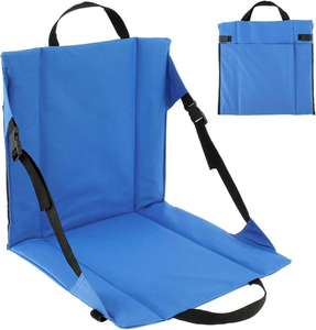 Outdoor Folding Padded <strong>Floor</strong> <strong>Chair</strong> <strong>with</strong> <strong>Back</strong> <strong>Support</strong>, Storage Pocket &amp; Adjustable Strap - Product Image 5
