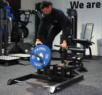 Machine à ramer T-Bar verticale à levier, largeur réglable, avec poignées à charge de plaques, en acier de 4 mm, avec supports à plaques, pour entraînement dorsal en salle de sport commerciale