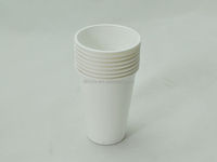 Gobelet en plastique PP jetable blanc personnalisé de 8 oz, empilable, alimentaire, gobelet à emporter, approvisionnement en vrac pour la restauration