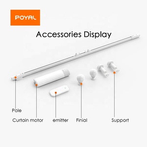 Automatic <strong>Curtain</strong> Openers Aluminum Motorized Roman <strong>Curtain</strong> Rods with Tuya Wifi Smart Remote Control <strong>Electric</strong> DC <strong>Motor</strong> <strong>for</strong> Home - Product Image 2